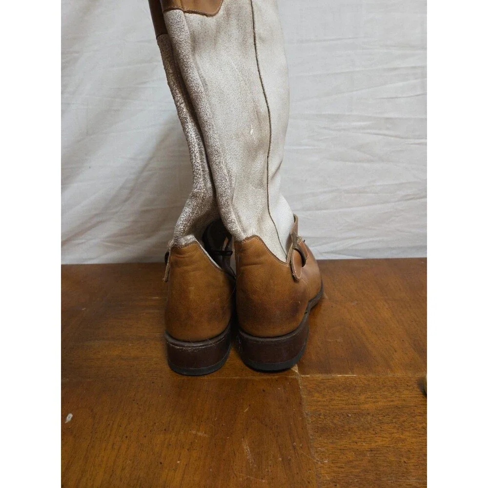 Stetson Women's Mia Western Boots Brown White Leather Size 9.5